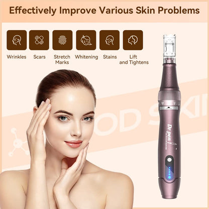 Dr.Pen A10 Professional Wireless Microneedling Pen with 10 Replacement Cartridges for Skin Care